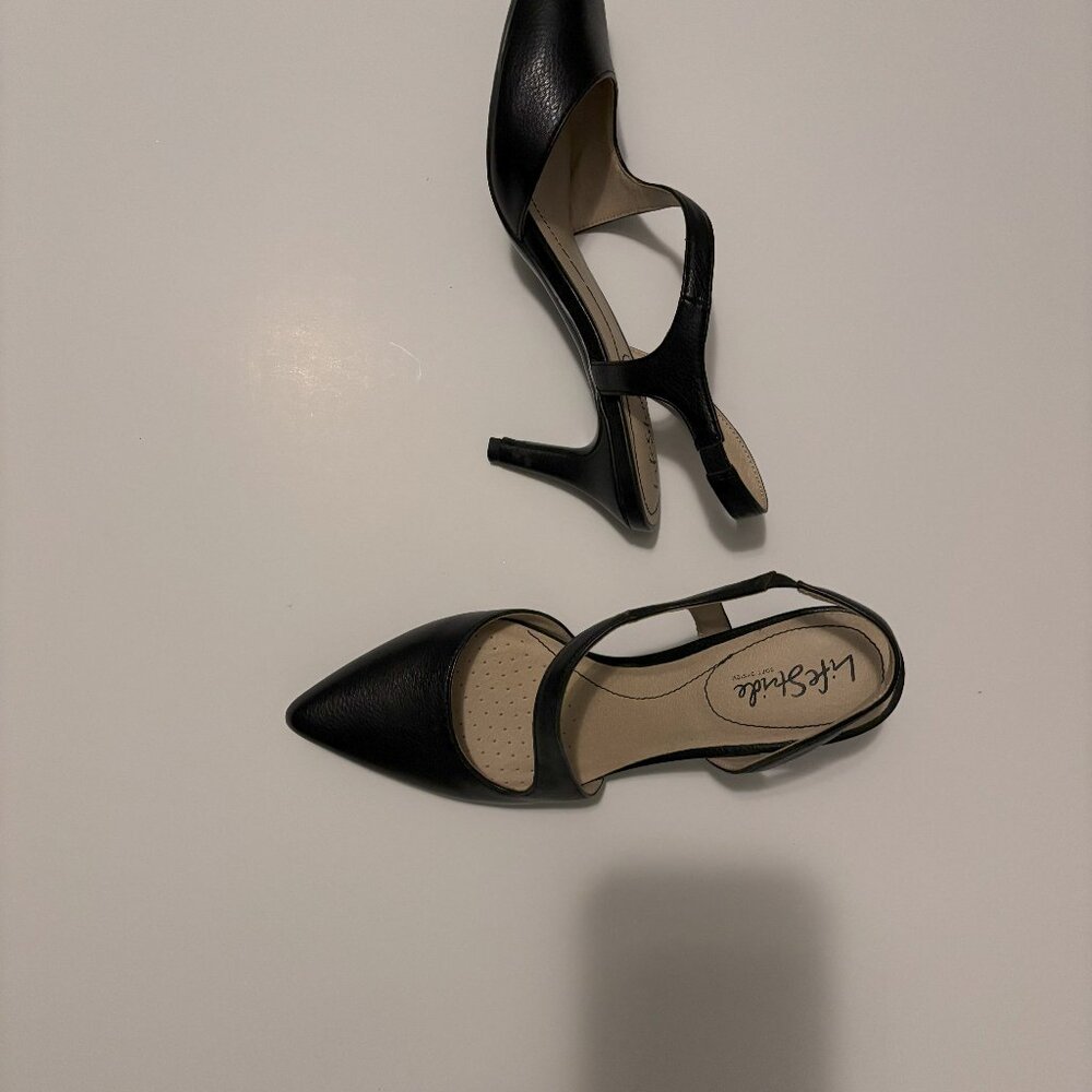 Life Stride, black sling back. (LAST DAY to BUY SEPT.1st.)